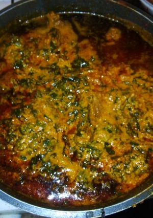 A picture of Egusi soup.
