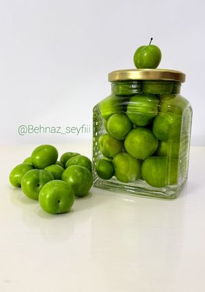 عکسی از دستور ترشی گوجه سبز