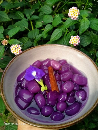 Cara Gampang Membuat Resep Manisan ungu kolang kaling bunga telang yang  Bikin Ketagihan Anti Ribet, Uenak Banget