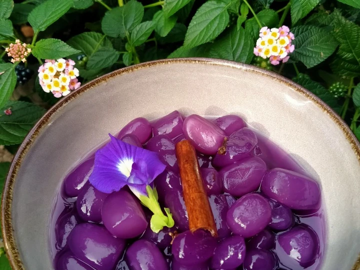 Cara Gampang Membuat Resep Manisan ungu kolang kaling bunga telang yang  Bikin Ketagihan Anti Ribet, Uenak Banget