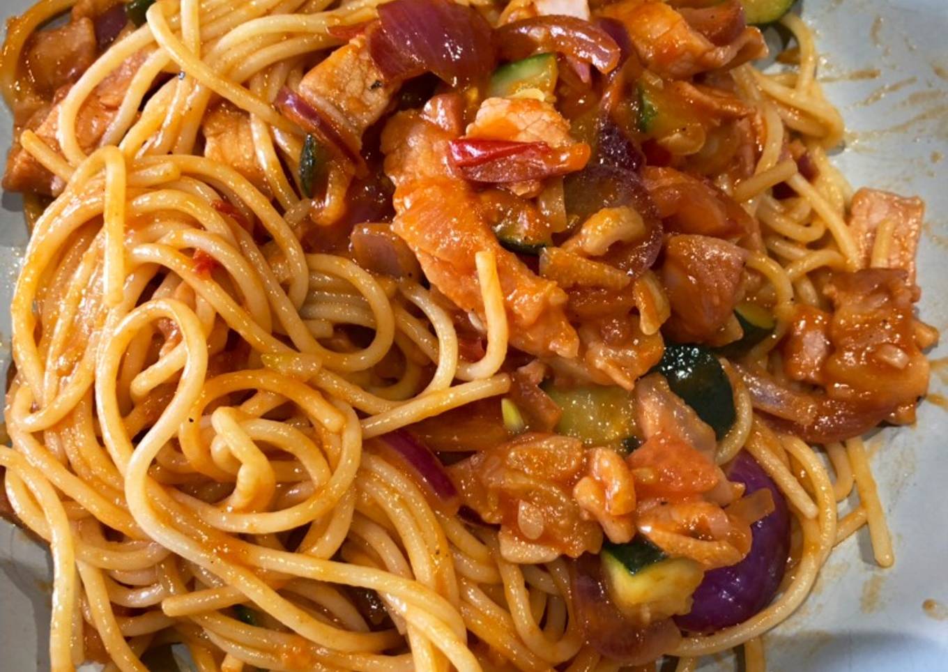 Naporitan(ナポリタン) - spaghetti with ketchup sauce