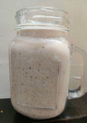 A picture of Almond milk smoothie.