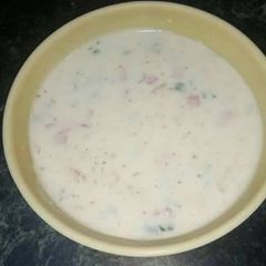 A picture of Veg rayta.