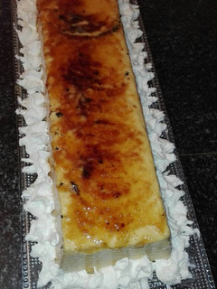 Una foto de Flan de crema catalana y almendras a mi manera