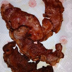 A picture of Fried bacon.
