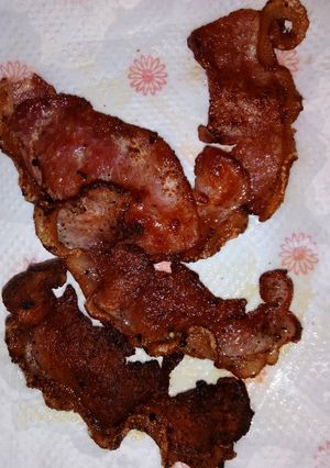 A picture of Fried bacon.