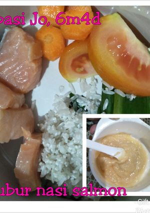 Foto resep Mpasi 6mos - Bubur nasi salmon