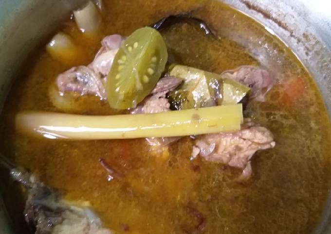 Garang asem ayam tanpa daun