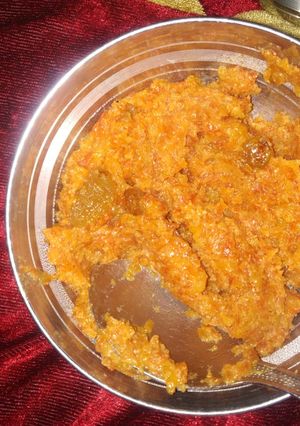 A picture of Gajar ka halwa.