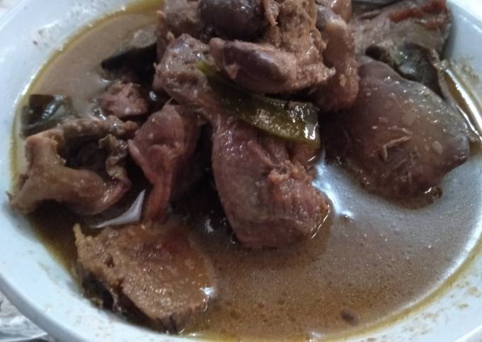 Semur ati ampela ayam manis legit