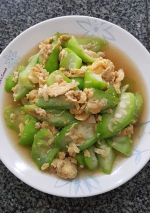 รูปของ บวบผัดไข่ เมนูดีต่อสุขภาพ