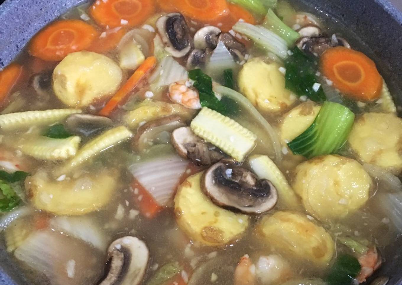 Sapo tahu udang jamur