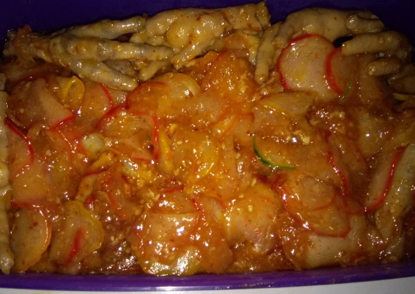 Seblak ceker dan kerupuk