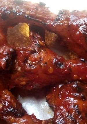 Foto resep Kepala ayam bakar pedas manis