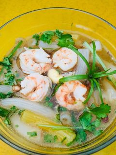 Hình của món Nui nấu tôm (cho bé).