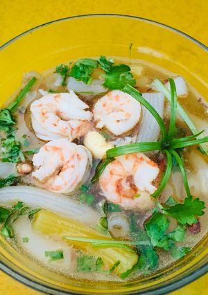 Hình của món Nui nấu tôm (cho bé).