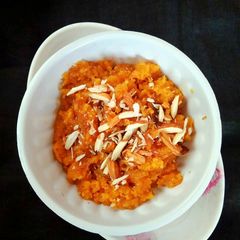 A picture of Pressure cooker gajar halwa recipe Instant carrot halwa.