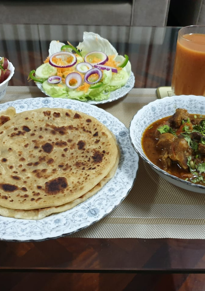 A picture of Coconut Layered Chapati #ThemeChallenge#CoconutChapati Challenge.