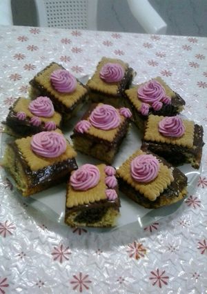 صورة لوصفة قطع الكيك العادية