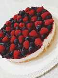 Cheesecake lamponi e mirtilli