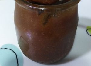 Una foto de Flan de persimon
