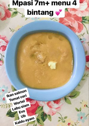 Foto resep Mpasi 7m+ menu 4 bintang (ikan salmon)