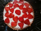 Pie con crema chantilly y fresas