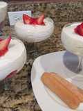 Mousse de cheesecake y fresa estilo Nueva York, postre frío y no se necesita horno a lo carmelita