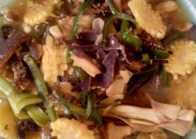 Resep Babat tumis jagung cabe hijau yang Enak Banget