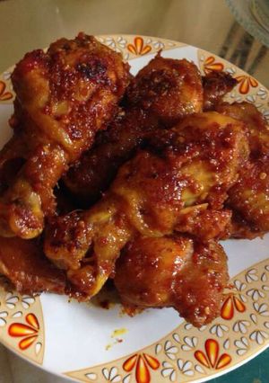 Foto resep Ayam panggang bumbu kacang pedas