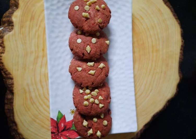 Simple Way to Prepare Homemade Pink velvet cookies