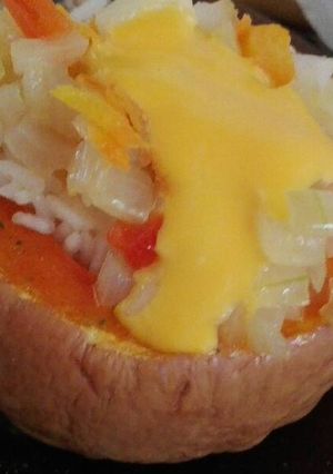 Una foto de Zapallo relleno (para microondas)
