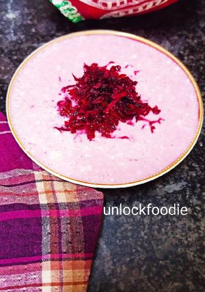 A picture of Beetroot Raita.