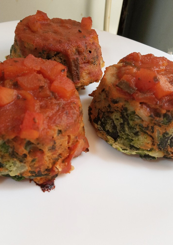 Una foto de Budincitos salados reciclados: sin gluten, sin fritura, veganos