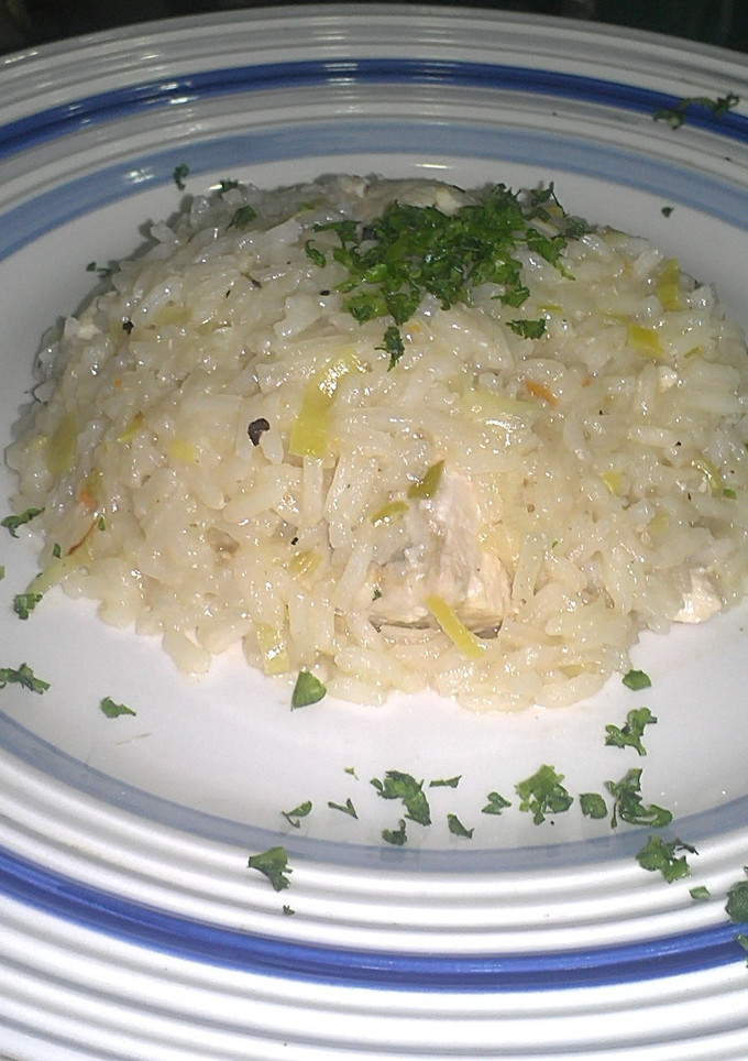 Una foto de Arroz con atún blanco
