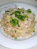 Pasta con trucha ahumada y salsa de ricotta