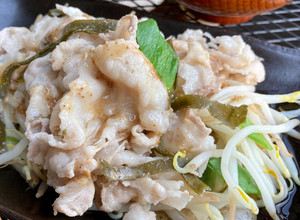 豬肉豆芽 佐胡麻醬/柑橘醋醬 的食譜成品照片