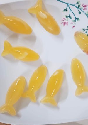Hình của món Thạch Cam tươi.