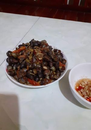 Hình của món Ốc xào cà- sả- ớt.