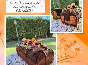 Una foto de Budín Marmolado, con Trozos de chocolate🍫🥰