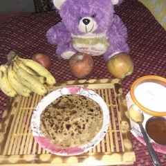 Sweet Banana tutti frutti parantha A picture of Sweet Banana tutti frutti parantha.