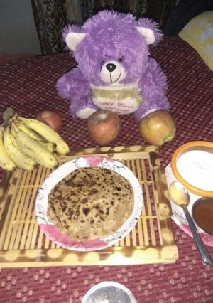 A picture of Sweet Banana tutti frutti parantha.