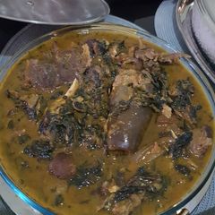 A picture of Bitter Leaf Soup.