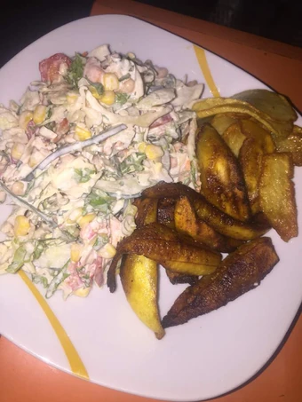 Simple Way Make Recipe Salad &amp; fried plantain that is  Makes Drooling, So Delicious}