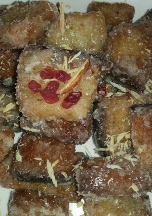 A picture of Bread khurma without oil.