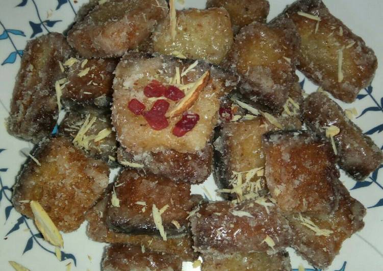 Easiest Way to Prepare Super Quick Homemade Bread khurma without oil