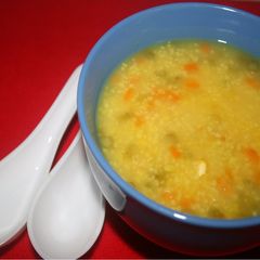 A picture of Broken Wheat Khichdi (soup style).