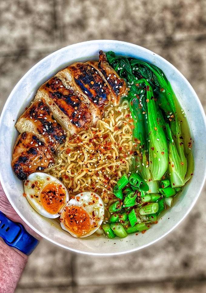Soy Chilli Ginger Chicken Ramen Recipe By Craig Stokes Cookpad