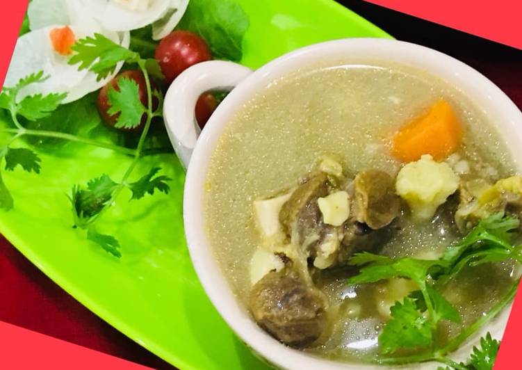 Steps to Make Any-night-of-the-week Whosayna’s Mutton Soup/Sup Kambling