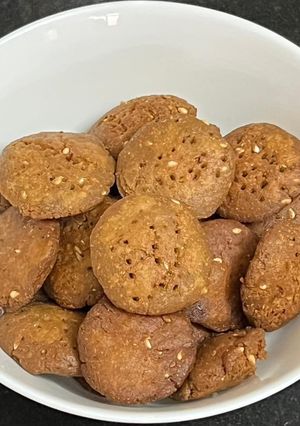 A picture of Pearl Millet Mathri { Gluten-Free }{ Bajra Flour }.